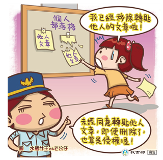 未經同意轉貼他人文章